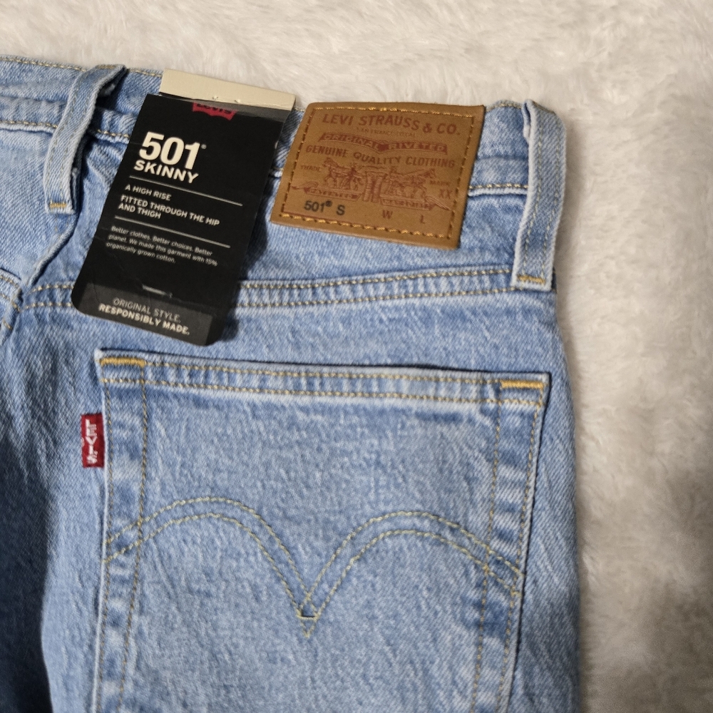 Levi's Jeans Skinny High Rise Brand New 25 x 28 - Picture 9 of 9